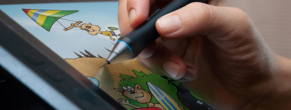 decorative image of person drawing an image on a tabley