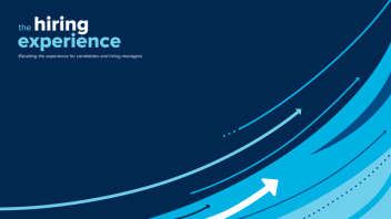 Hiring Experience Zoom background graphic.